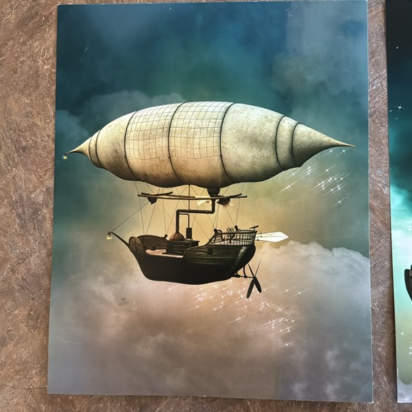 491. Fantastic set of Airship wall art prints - Picture 3 of 6